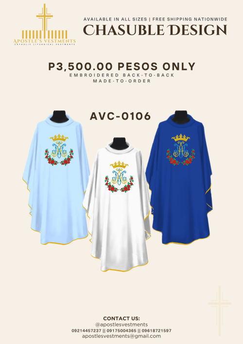 EMBROIDERED CHASUBLE (AVC-0106)