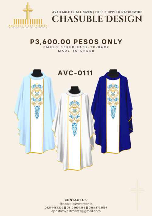 EMBROIDERED CHASUBLE (AVC-0111)