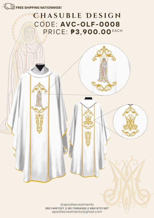 OUR LADY OF FATIMA CHASUBLE DESIGNS (AVC-OLF-0008)