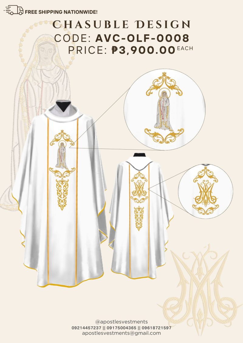 OUR LADY OF FATIMA CHASUBLE DESIGNS (AVC-OLF-0008)