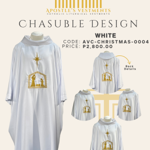 EMBROIDERED CHRISTMAS CHASUBLE DESIGN (AVC-CHRISTMAS-0004)