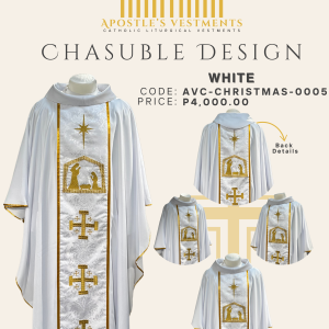 EMBROIDERED CHRISTMAS CHASUBLE DESIGN (AVC-CHRISTMAS-0005)