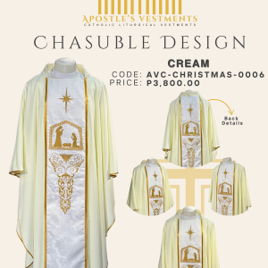 EMBROIDERED CHRISTMAS CHASUBLE DESIGN (AVC-CHRISTMAS-0006)