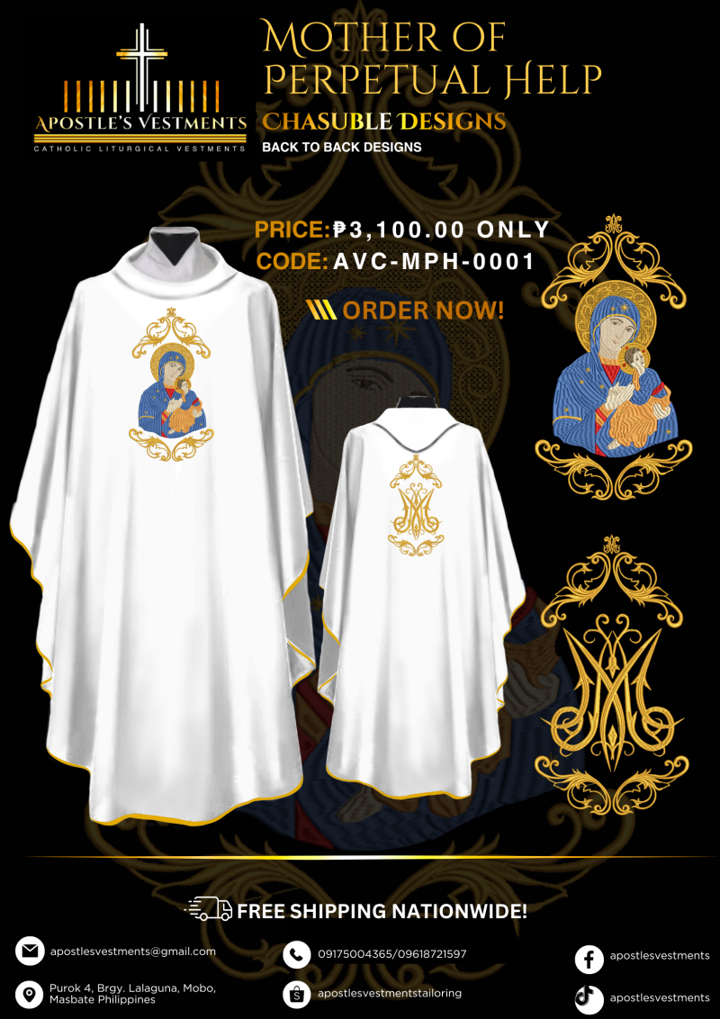 MOTHER OF PERPERTUAL HELP CHASUBLE DESIGN (AVC-MPH-0001)