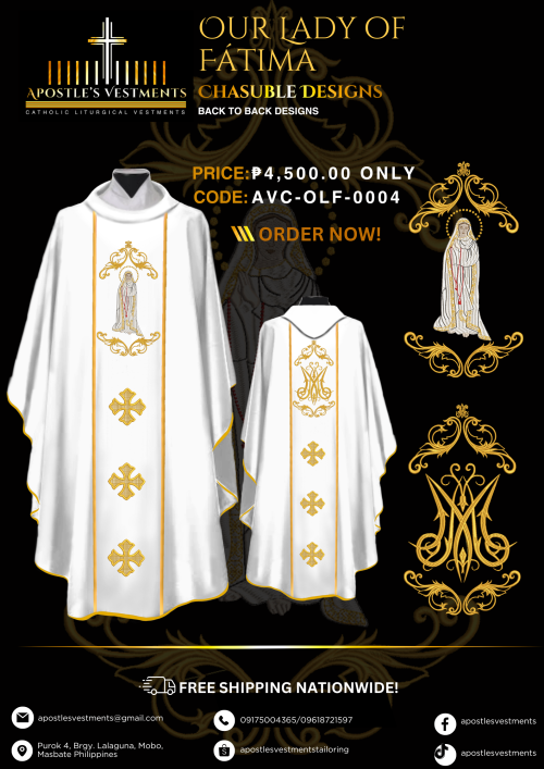 OUR LADY OF FATIMA CHASUBLE DESIGNS (AVC-OLF-0004)