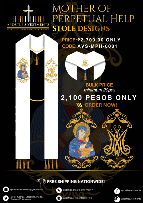 MOTHER OF PERPERTUAL HELP STOLE DESIGNS (AVS-MPH-0001)