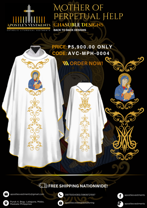 MOTHER OF PERPERTUAL HELP CHASUBLE DESIGNS (AVC-MPH-0004)