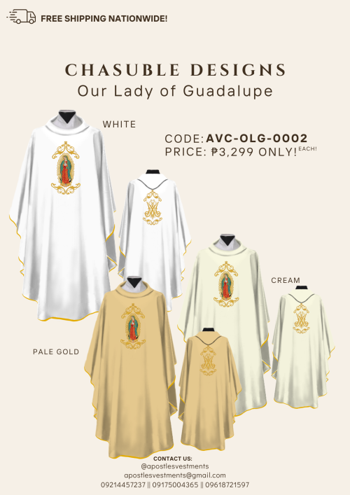OUR LADY OF GUADALUPE CHASUBLE DESIGNS ( AVC-OLG-0002)
