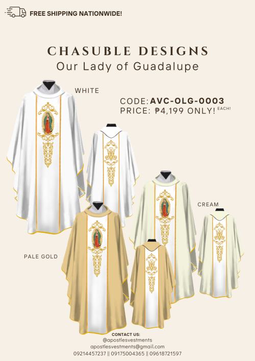 OUR LADY OF GUADALUPE CHASUBLE DESIGNS ( AVC-OLG-0003)