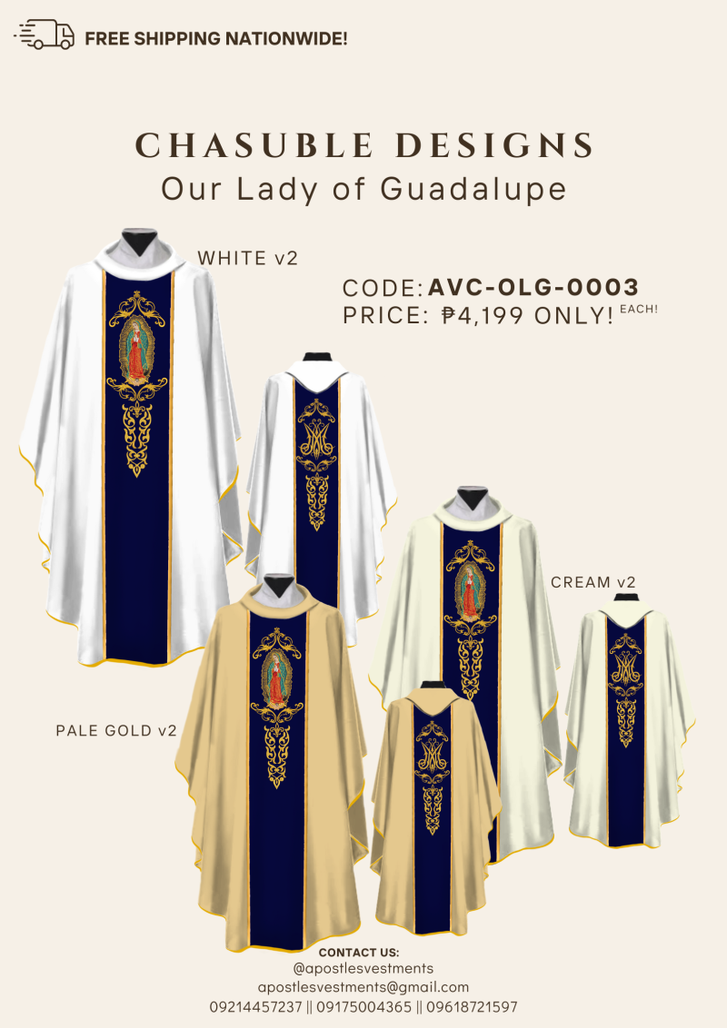 OUR LADY OF GUADALUPE CHASUBLE DESIGN ( AVC-OLG-0003)