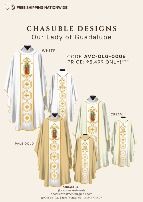 OUR LADY OF GUADALUPE CHASUBLE DESIGNS ( AVC-OLG-0006)