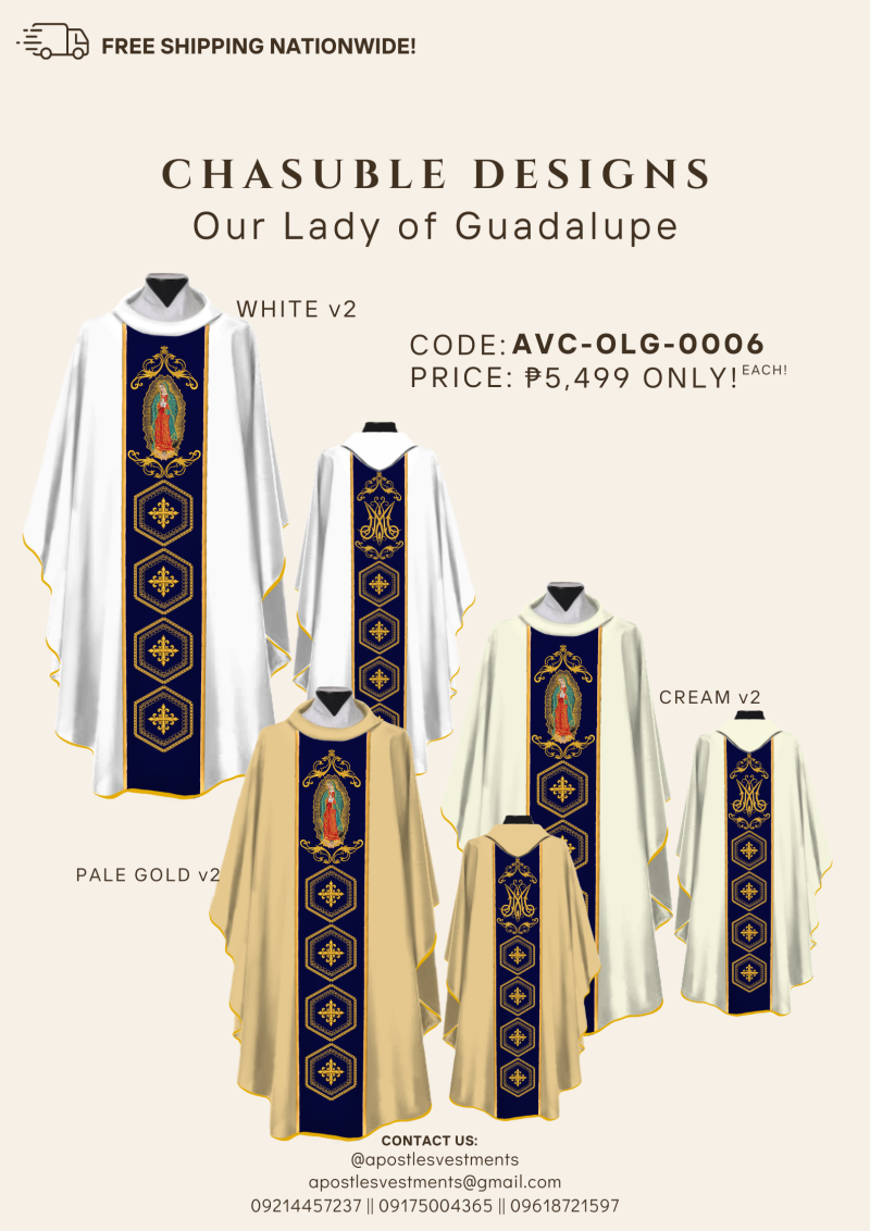 OUR LADY OF GUADALUPE CHASUBLE DESIGNS ( AVC-OLG-0006)