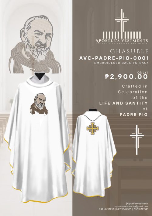 PADRE PIO CHASUBLE DESIGN (AVC-PADRE-PIO-0001)