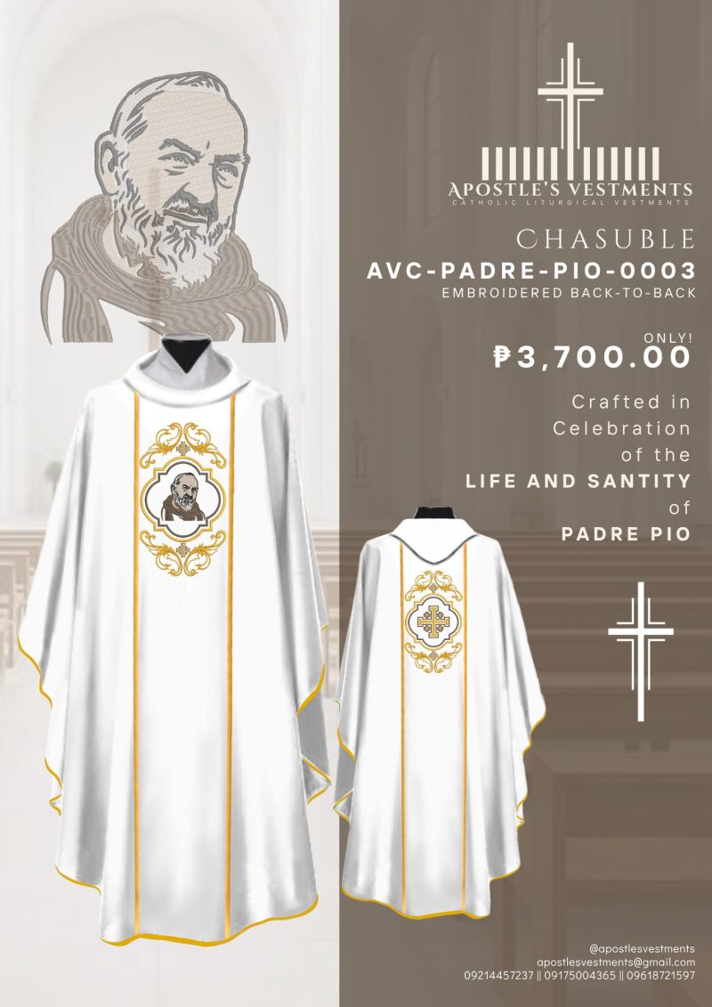 PADRE PIO CHASUBLE DESIGN (AVC-PADRE-PIO-0003)