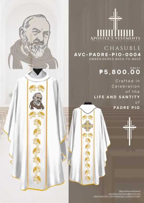 PADRE PIO CHASUBLE DESIGN (AVC-PADRE-PIO-0004)