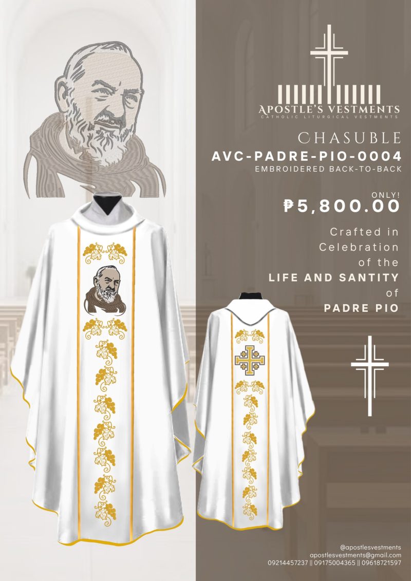 PADRE PIO CHASUBLE DESIGN (AVC-PADRE-PIO-0004)