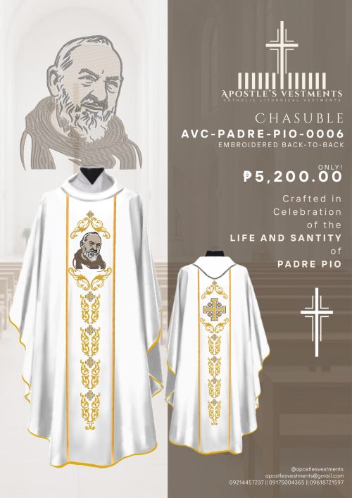 PADRE PIO CHASUBLE DESIGN (AVC-PADRE-PIO-0006)