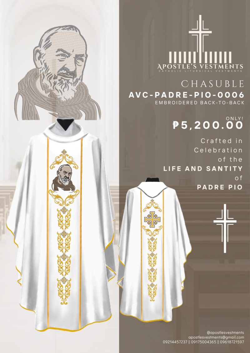 PADRE PIO CHASUBLE DESIGN (AVC-PADRE-PIO-0006)