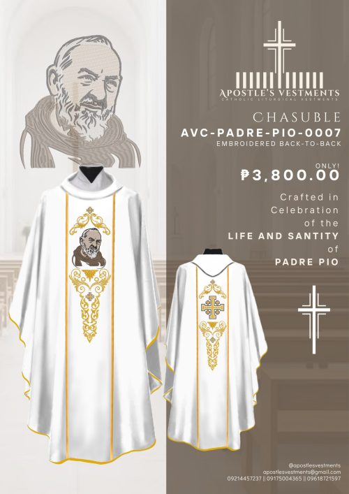 PADRE PIO CHASUBLE DESIGN (AVC-PADRE-PIO-0007)