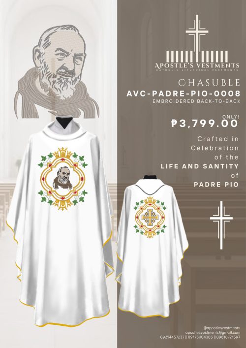 PADRE PIO CHASUBLE DESIGN (AVC-PADRE-PIO-0008)