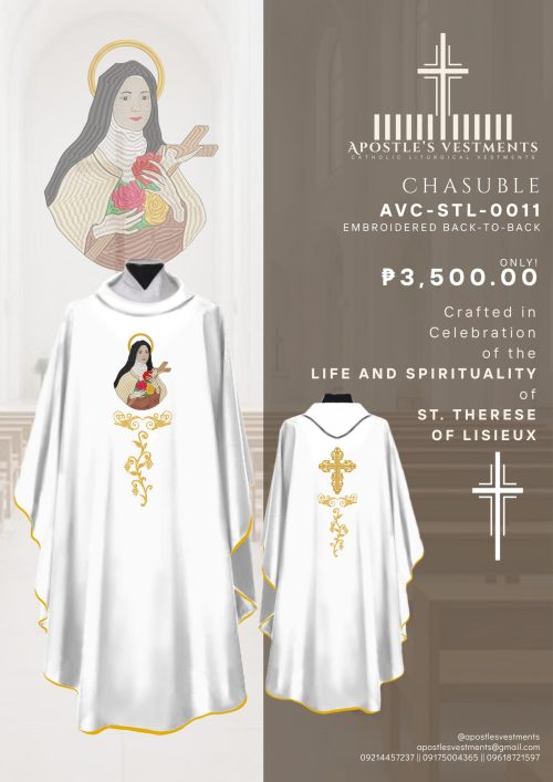 ST. THERESE OF LISIEUX CHASUBLE DESIGN (AVC-STL-0001)
