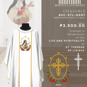 ST. THERESE OF LISIEUX CHASUBLE DESIGN (AVC-STL-0007)