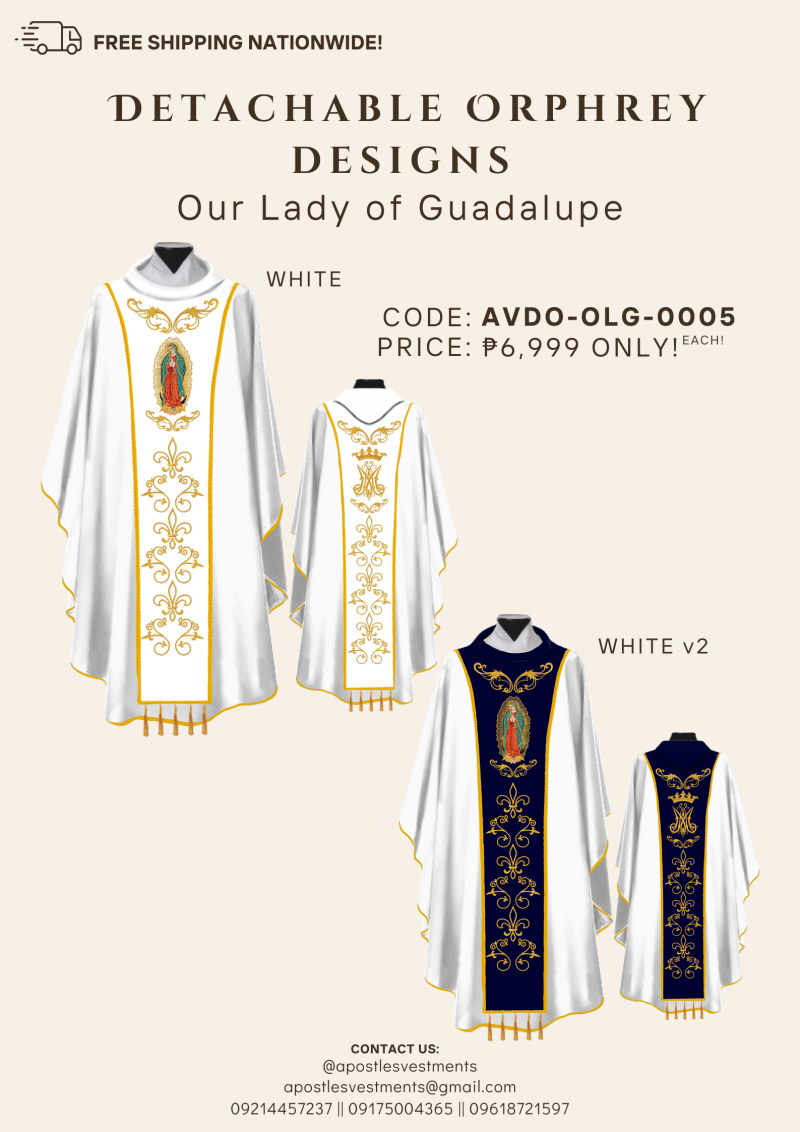 OUR LADY OF GUADALUPE DETACHABLE ORPHREY DESIGNS (AVDO-OLG-0005)
