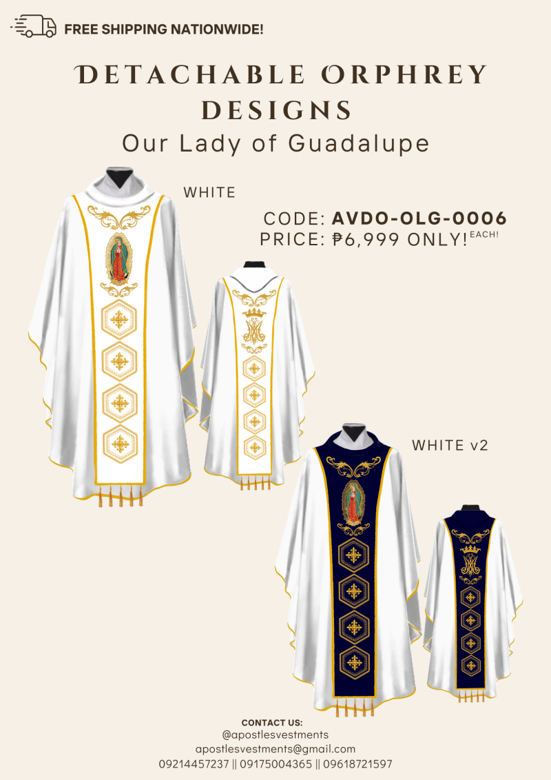 OUR LADY OF GUADALUPE DETACHABLE ORPHREY DESIGNS (AVDO-OLG-0006)