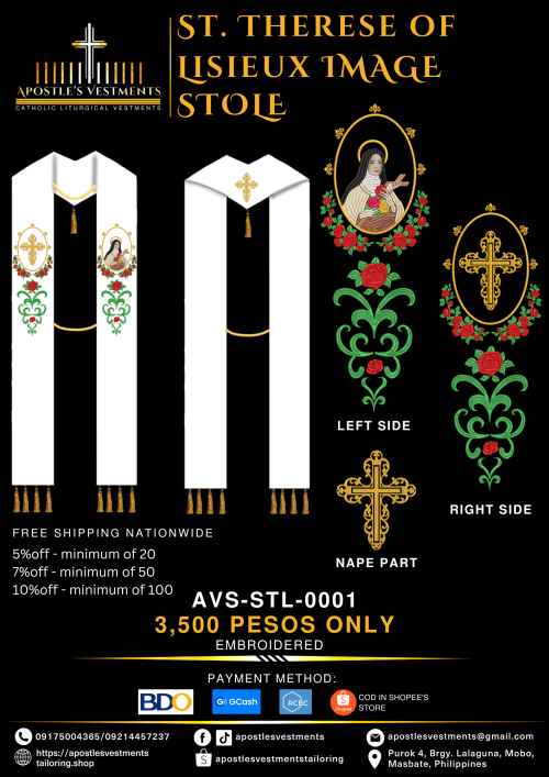 ST. THERESE OF LISIEUX STOLE (AVS-STL-0001)