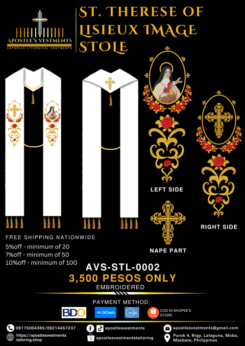 ST. THERESE OF LISIEUX STOLE (AVS-STL-0002)