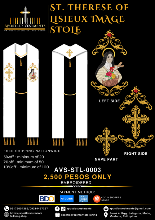 ST. THERESE OF LISIEUX STOLE (AVS-STL-0003)