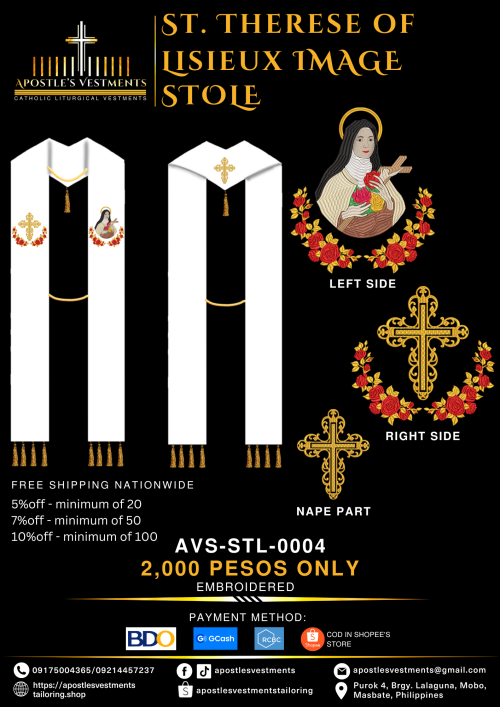 ST. THERESE OF LISIEUX STOLE (AVS-STL-0004)