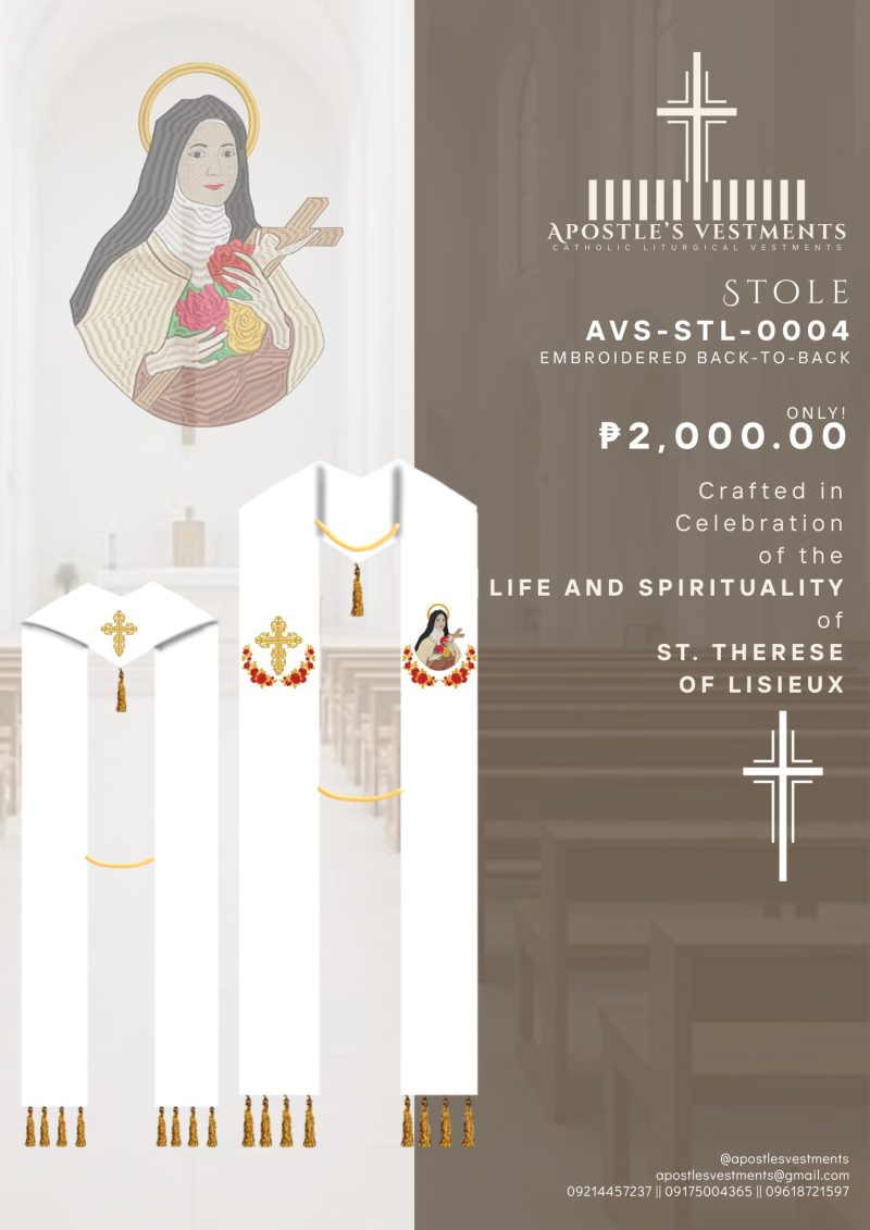 ST. THERESE OF LISIEUX STOLE (AVS-STL-0004)