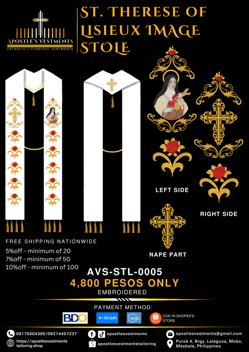 ST. THERESE OF LISIEUX STOLE (AVS-STL-0005)