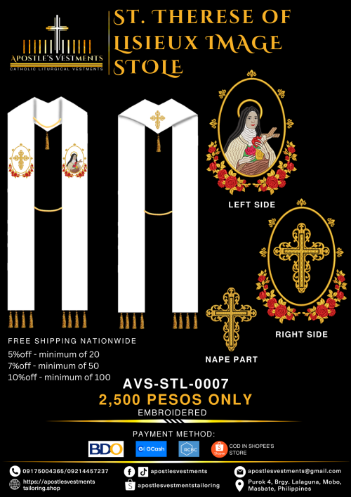 ST. THERESE OF LISIEUX STOLE (AVS-STL-0007)