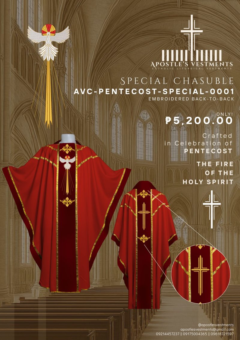CHASUBLE DESIGN-PENTECOST(AVC-PENTECOST-ESPECIAL-0001)