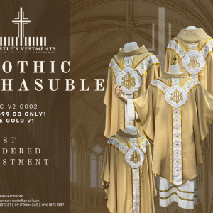 EMBROIDERED GOTHIC CHASUBLE (AVGC-V2-0002.V1)