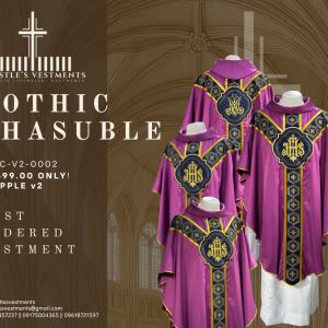 EMBROIDERED GOTHIC CHASUBLE (AVGC-V2-0002.V2)