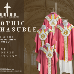 EMBROIDERED GOTHIC CHASUBLE (AVGC-V2-0002.V1)