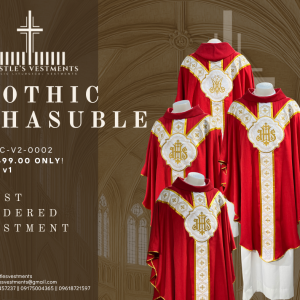 EMBROIDERED GOTHIC CHASUBLE (AVGC-V2-0002.V1)