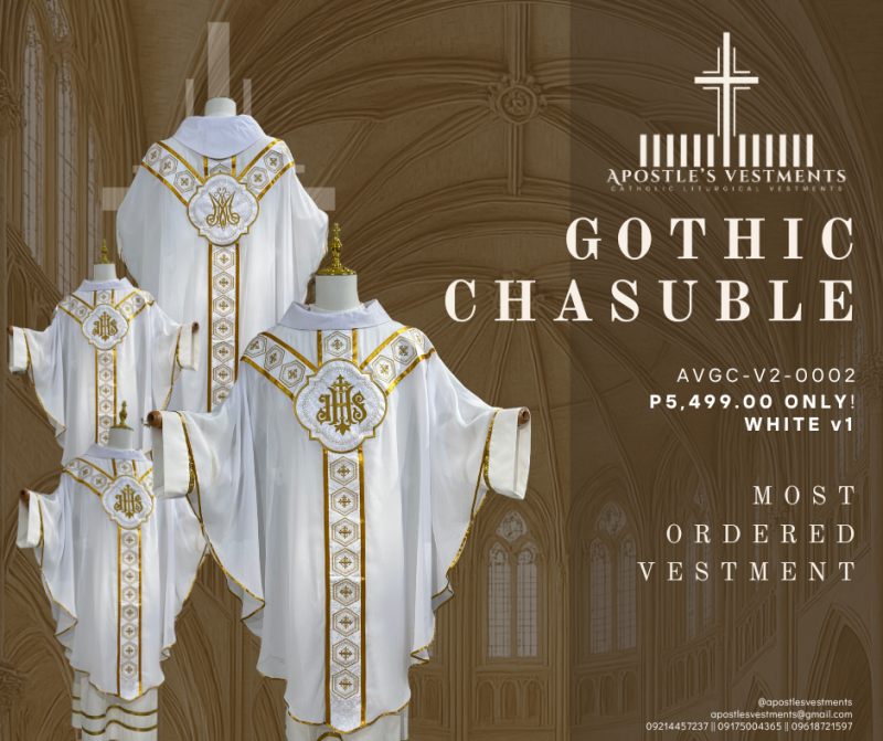 EMBROIDERED GOTHIC CHASUBLE (AVGC-V2-0002.V1)
