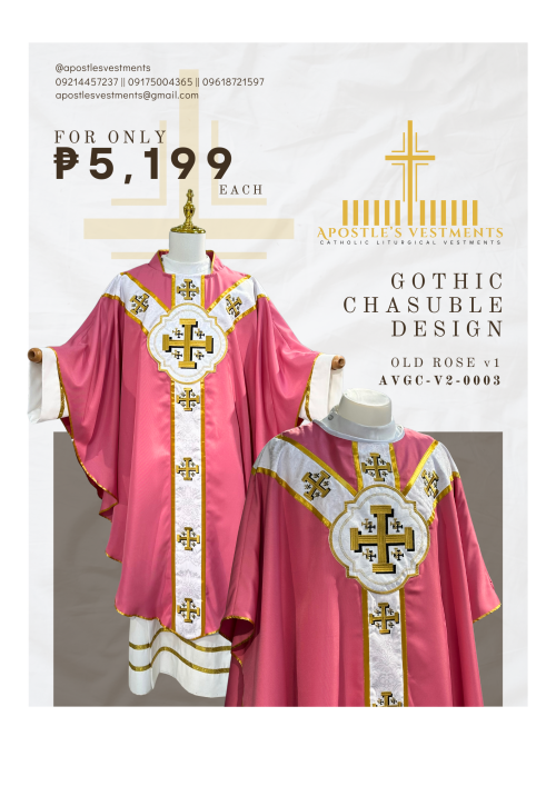 3AVGC-V2-0003.V1 EMBROIDED GOTHIC CHASUBLE (AVGC-V2-0003.V1)