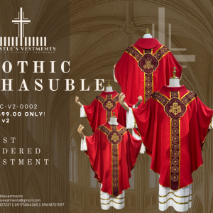 EMBROIDERED GOTHIC CHASUBLE (AVGC-V2-0002.V2)