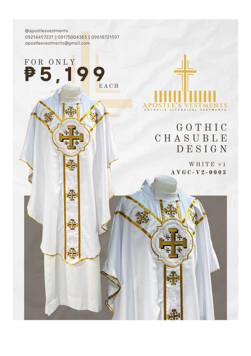 EMBROIDERED GOTHIC CHASUBLE (AVGC-V2-0003.V1)