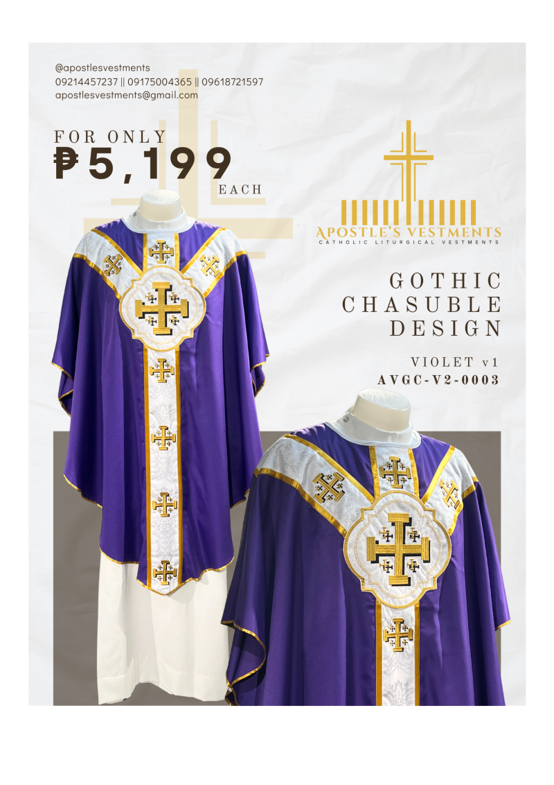 EMBROIDERED GOTHIC CHASUBLE (AVGC-V2-0003.V1)