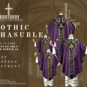 EMBROIDERED GOTHIC CHASUBLE (AVGC-V2-0002.V2)