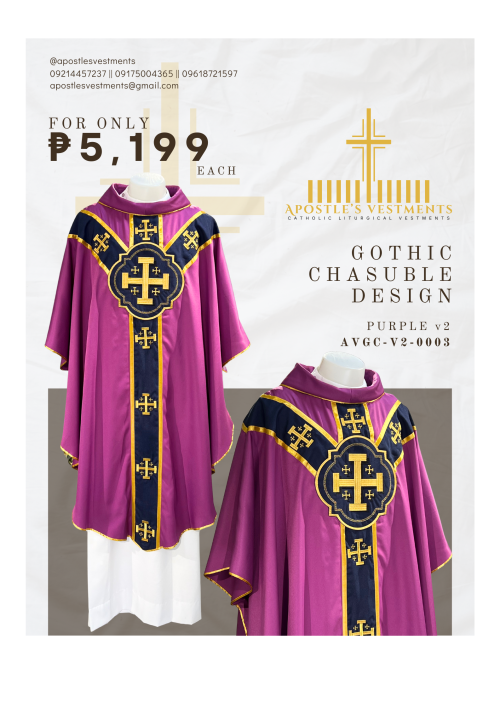 EMBROIDED GOTHIC CHASUBLE (AVGC-V2-0003.V2)