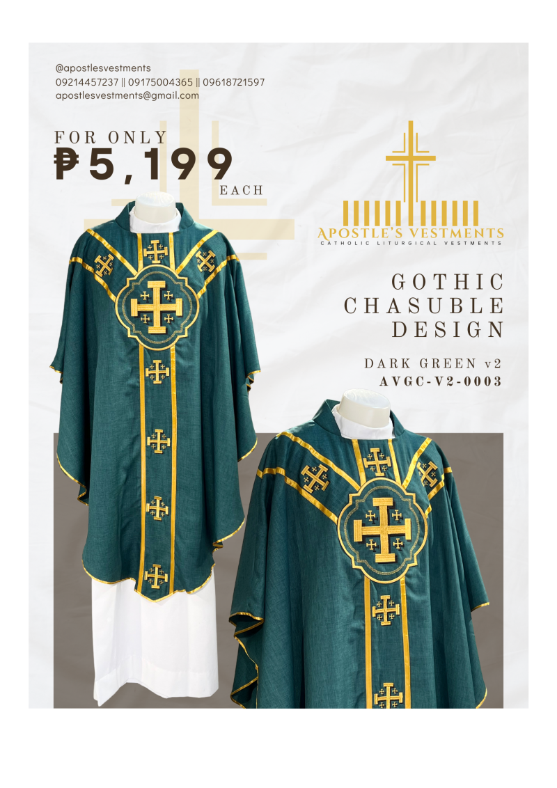 EMBROIDERED GOTHIC CHASUBLE (AVGC-V2-0003.V2)