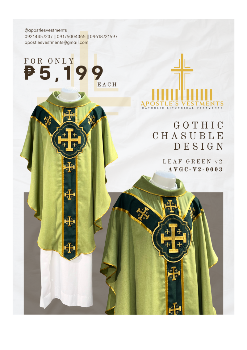 EMBROIDERED GOTHIC CHASUBLE (AVGC-V2-0003.V2)