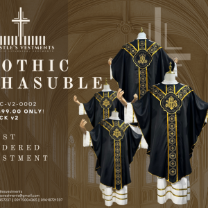 EMBROIDERED GOTHIC CHASUBLE (AVGC-V2-0002.V2)